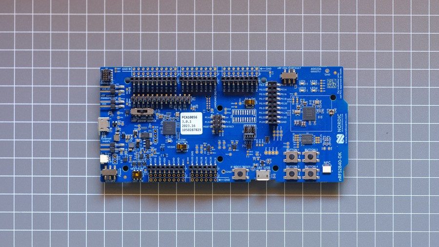 Single blue large microcontroller development board