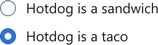 Screenshot of RadioGroup