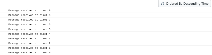 Screenshot of component Console ordering