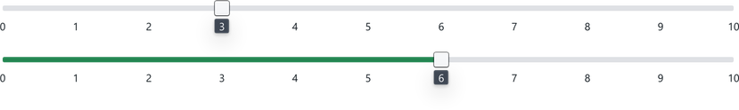 Screenshot of component Slider fills