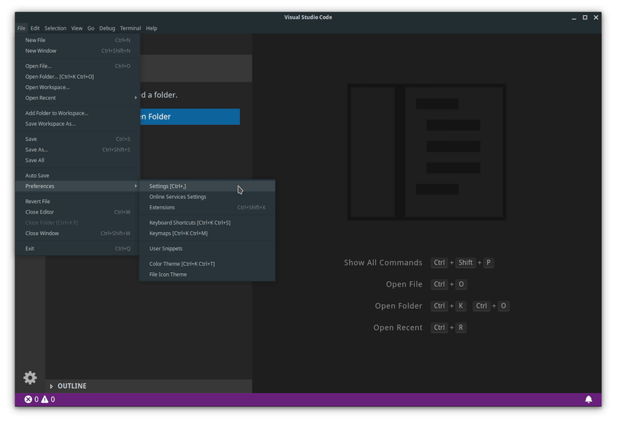 vscode file-preferences-settings navigation