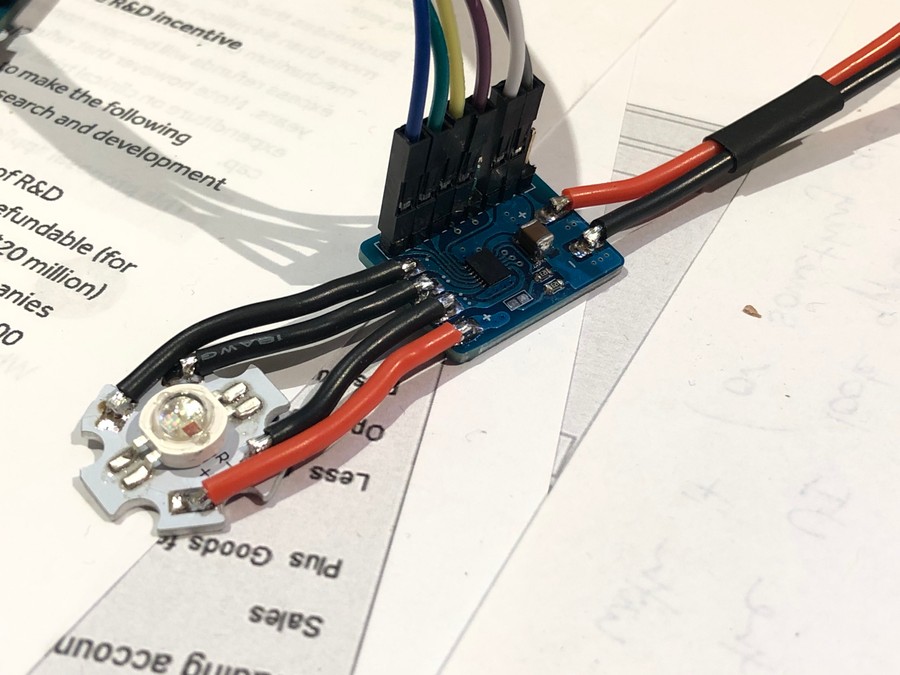 Common anode driver PCB and LED