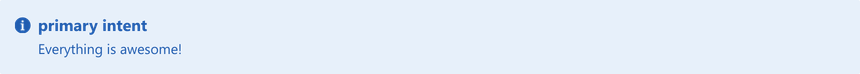 Screenshot of component Callout with-primary-intent