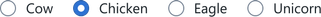 Screenshot of component RadioGroup inline