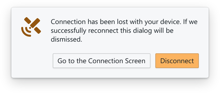 Screenshot of DisconnectionModal
